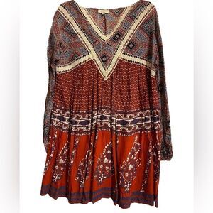 Womens Umgee Bohemian V-Neck
Beautiful Vibrant‎ Print Dress Size
Small Ladies